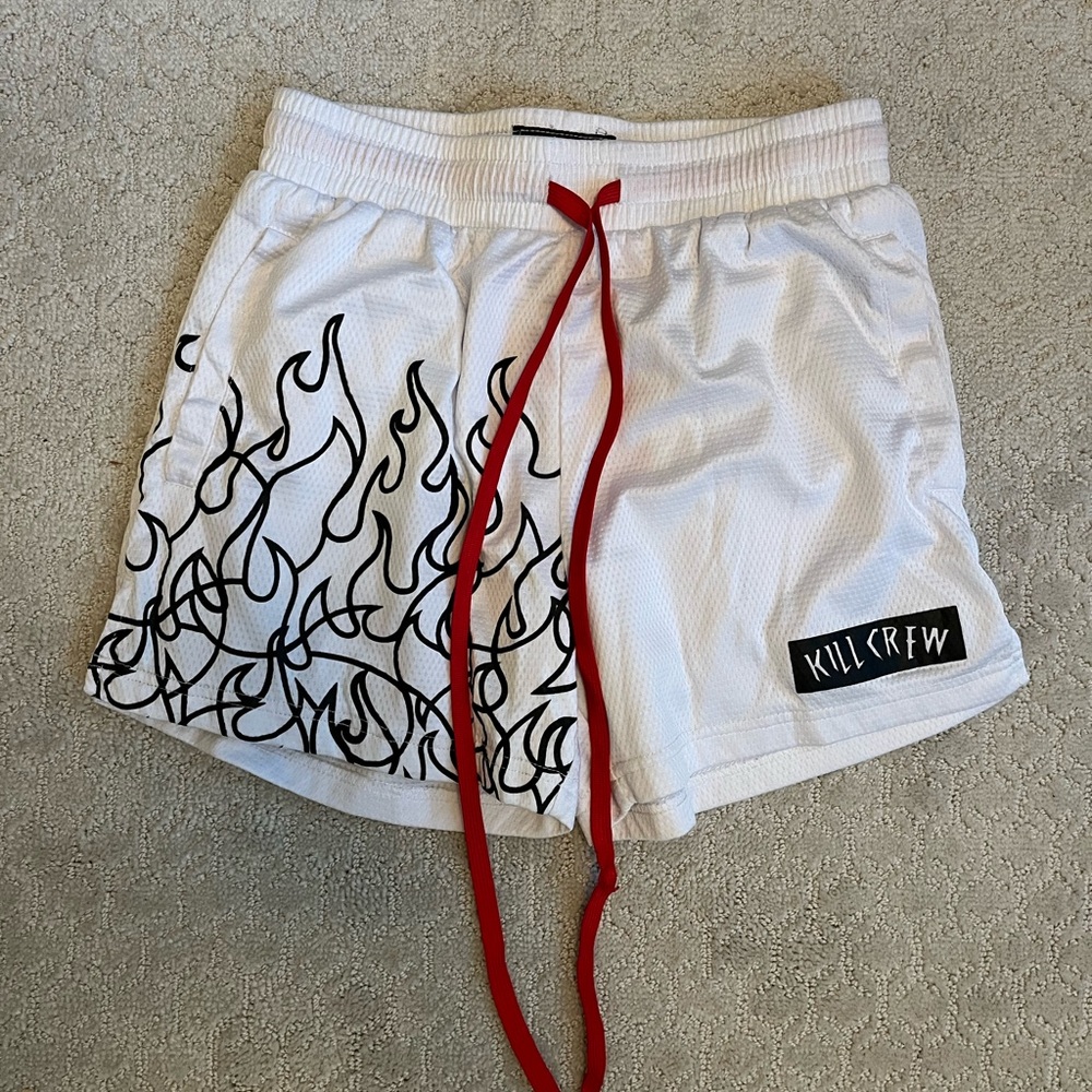 Kill Crew White Athletic Shorts